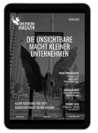 Das Cover des Greifwerk Magazins 2024/2025 zeigt eine geflügelte Statue vor einer Stadtlandschaft, mit einem Text zu digitalem Storytelling, Webdesign-Strategien und Trends für 2025. Tauchen Sie ein in unsere Jahresreflexion 2023 und erfahren Sie aufschlussreiche Überlegungen zur Zukunft der Kreativbranche.